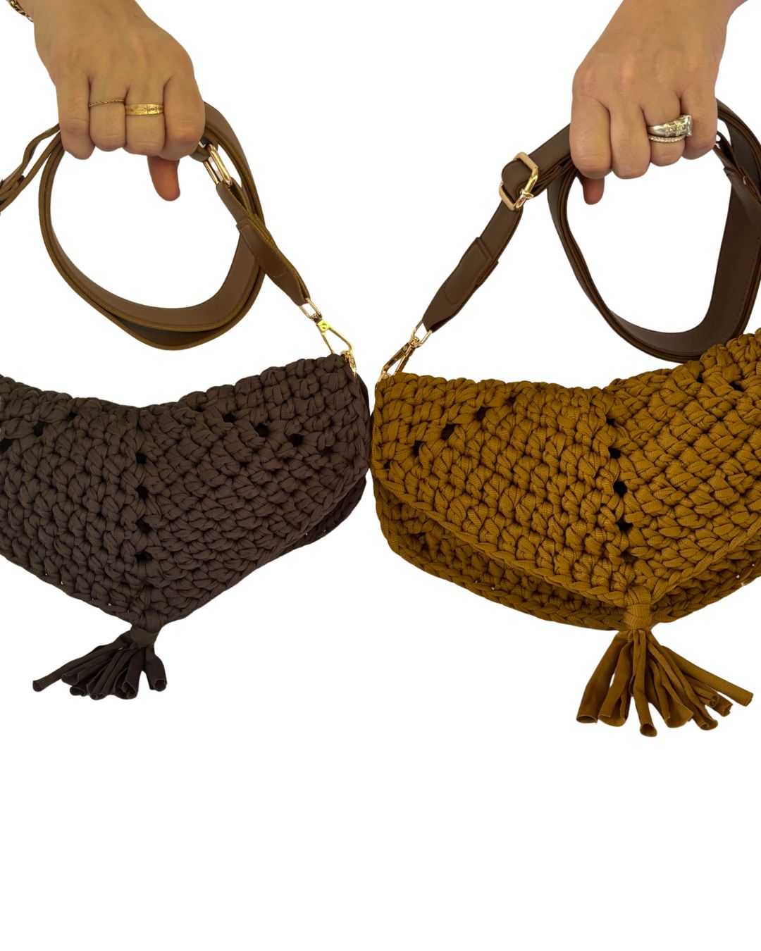 Cartera Colette COLOR MOSTAZA: Pieza 2 en 1 Crossbody + Clutch Hecho a Mano