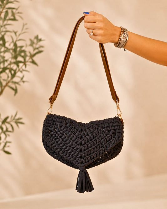 Gianna Regular: 2 en 1 Cross Body & Clutch Bag Color Negro