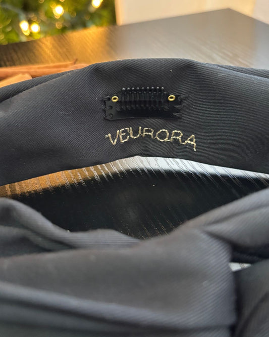 PRE ORDEN: Rita Wire Headband Color Negra – Bandana Artesanal con Alambre y Hair Clips Antideslizantes | Veurora