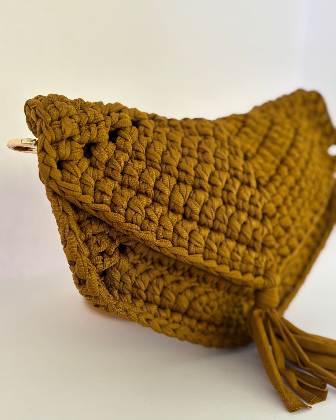 Cartera Colette COLOR MOSTAZA: Pieza 2 en 1 Crossbody + Clutch Hecho a Mano