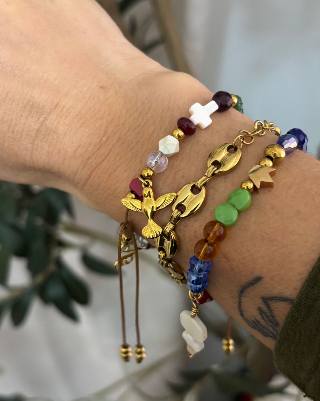 Bundle Pulseras de Fe: Historia de Jesús + Padre Nuestro + REGALO de un Rosario Bendecido