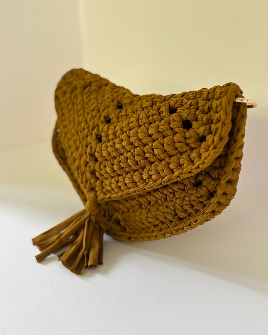 Cartera Colette COLOR MOSTAZA: Pieza 2 en 1 Crossbody + Clutch Hecho a Mano