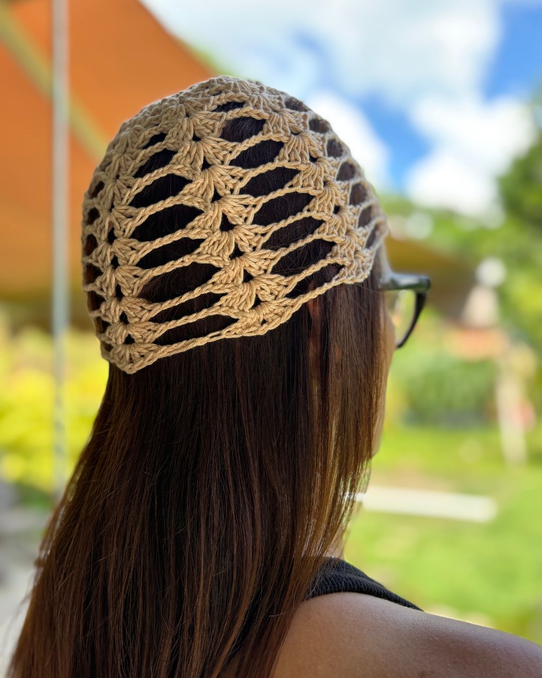 Cata Cream Mesh Hat: Gorro en Tendencia en Crochet