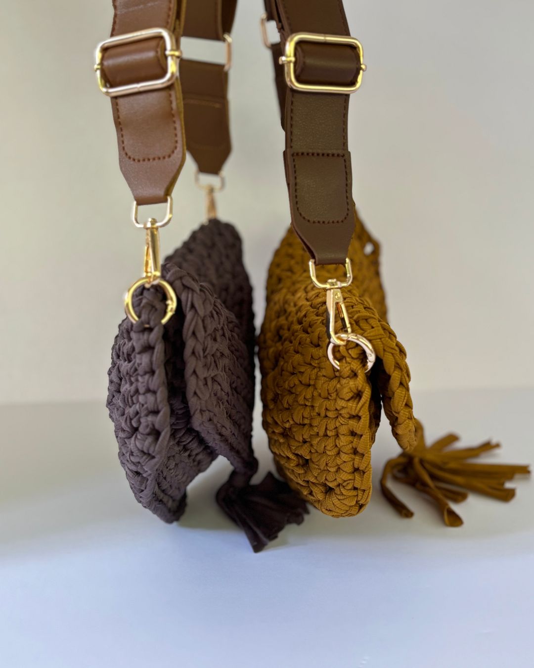 Cartera Colette COLOR MOSTAZA: Pieza 2 en 1 Crossbody + Clutch Hecho a Mano