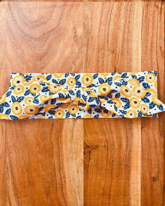 Headband Regular 38" x 3": Flores Amarillas Atta