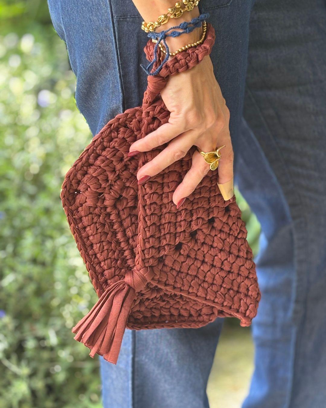 Cartera Colette: Clutch + Wrist Purse Marrón