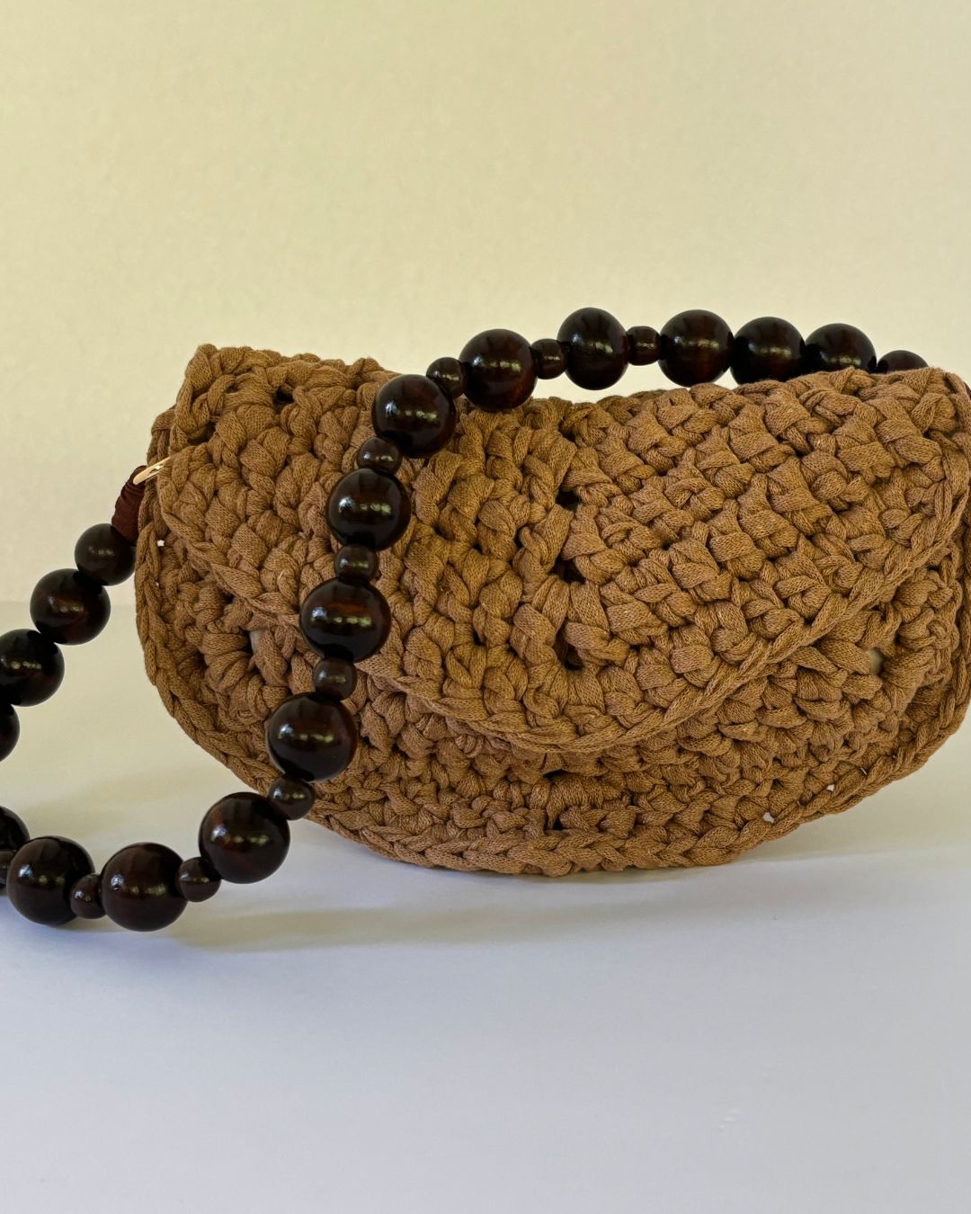 Cartera Leonor: Pieza 2 en 1 Crossbody + Clutch Hecho a Mano con Mango en Madera