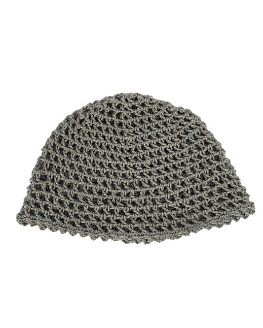 Renatta Gray Mesh Hat: Gorro Gris en Tendencia en Crochet