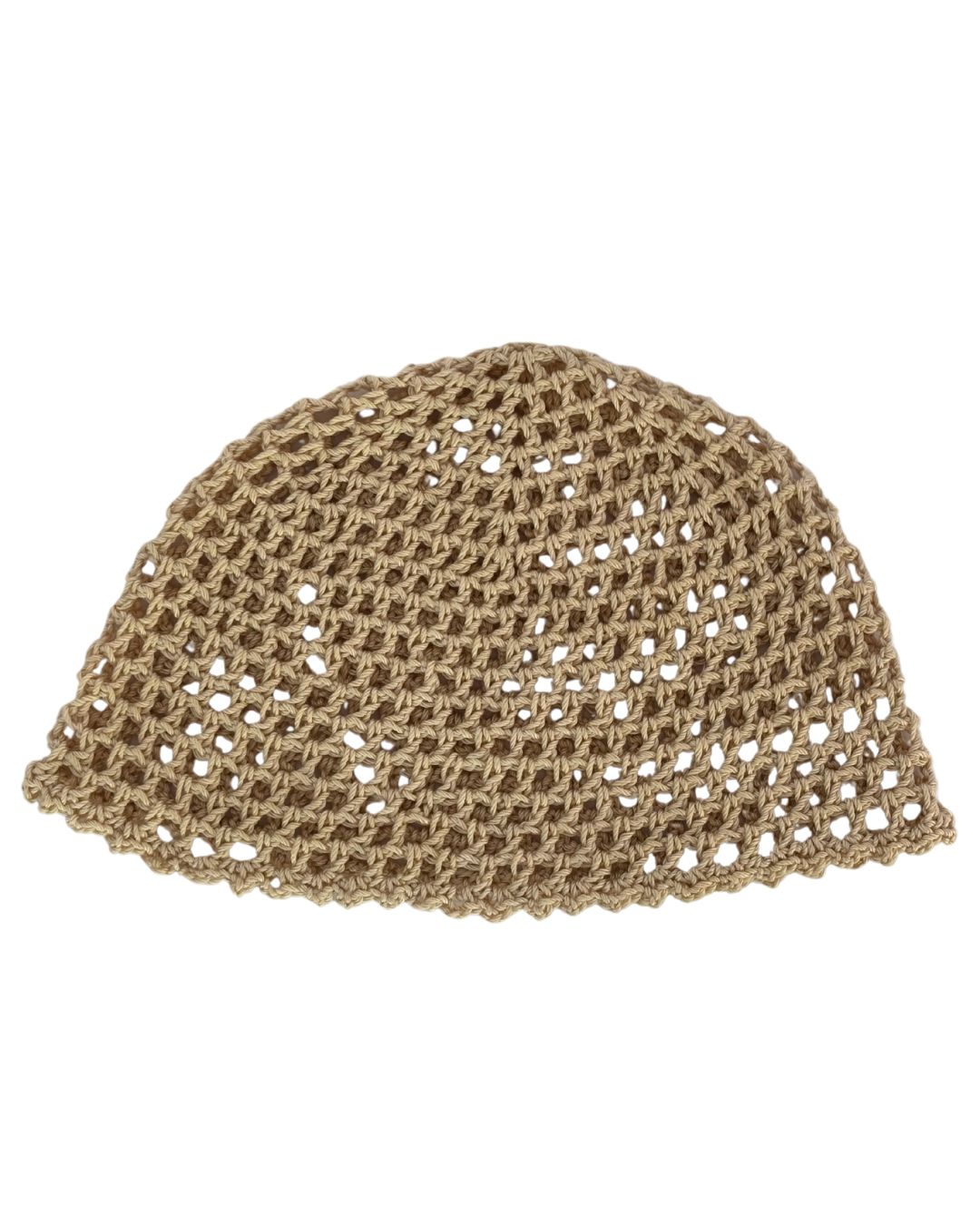 Renatta Cream Mesh Hat: Gorro Crema en Tendencia en Crochet
