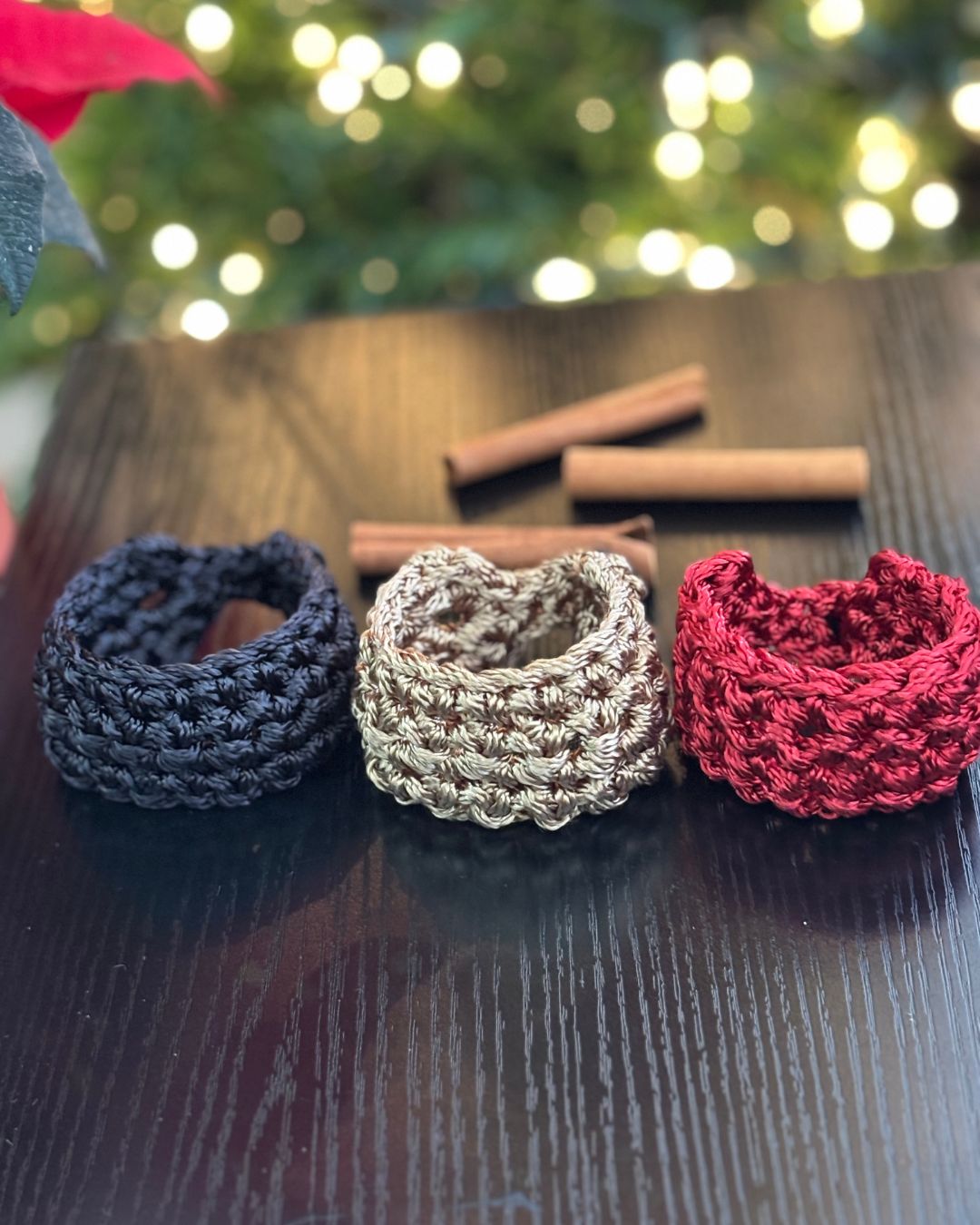 Brazalete Gracia Color Negro - Nylon Pulsera Tejida Hecha a Mano