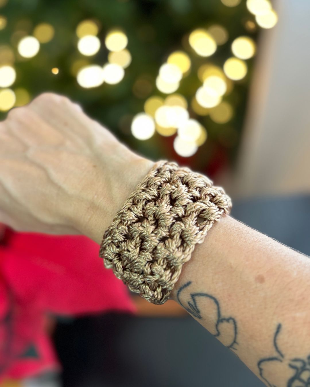 Brazalete Gracia Color Nuez - Nylon Pulsera Tejida Hecha a Mano