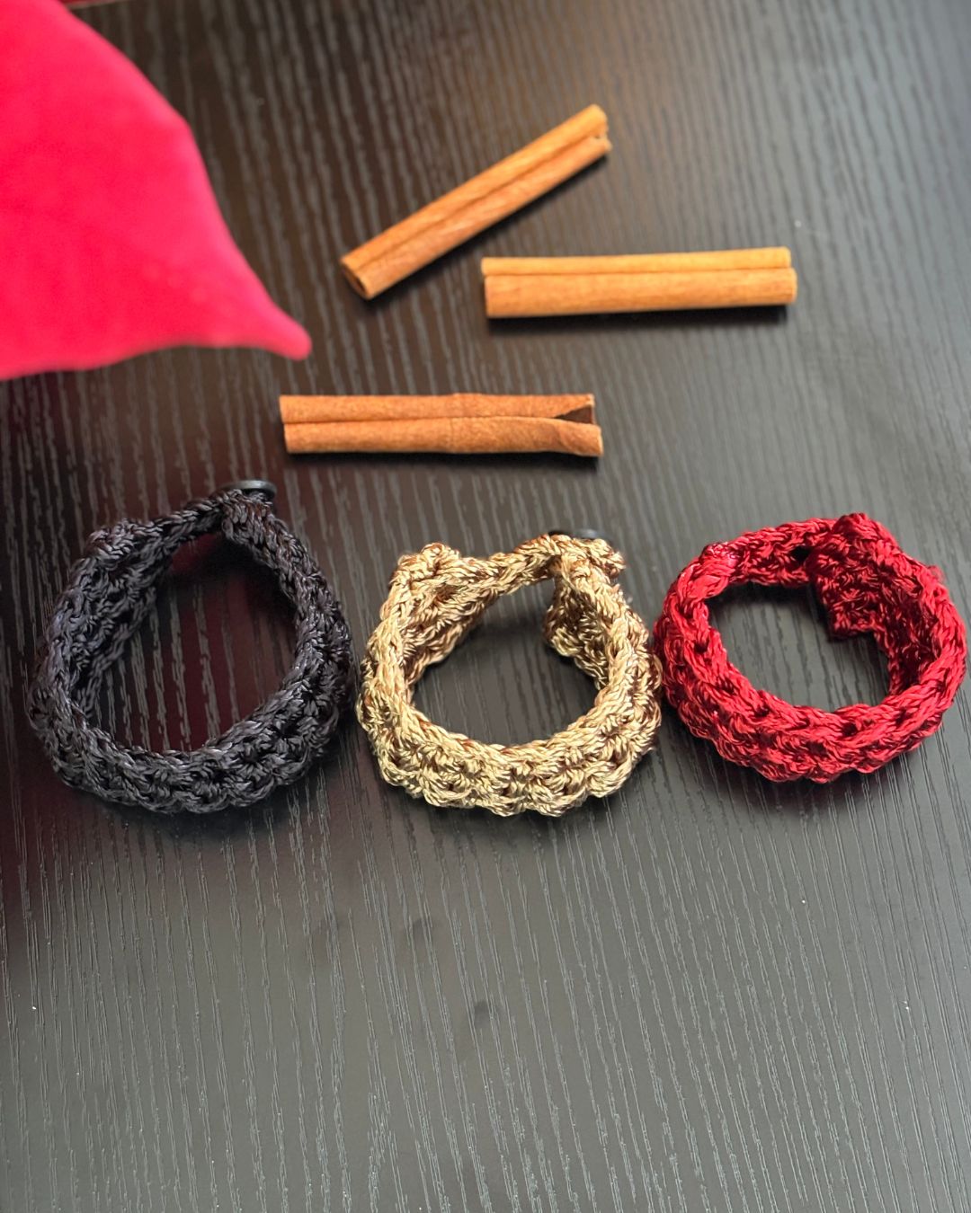 Brazalete Gracia Color Nuez - Nylon Pulsera Tejida Hecha a Mano