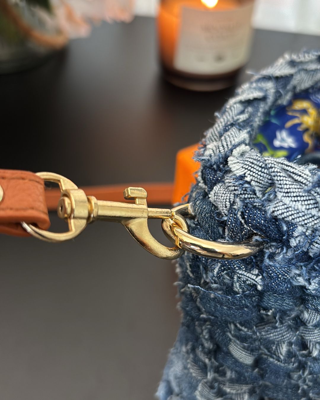 Catalina 2 en 1 Denim Crossbody Bag + Clutch Purse Color: Azul Claro