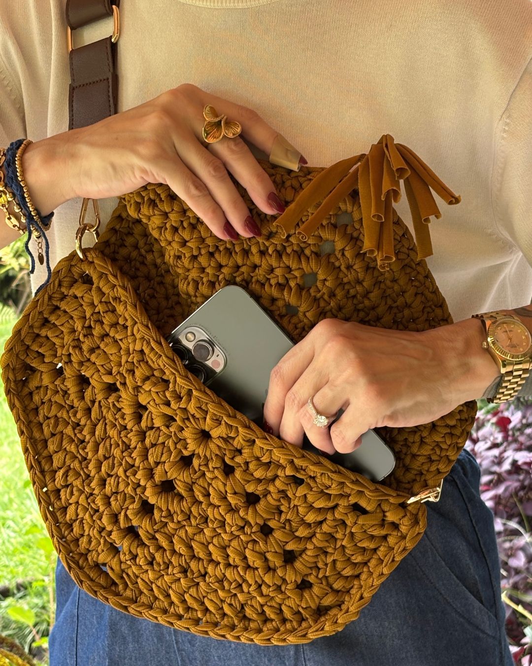 Cartera Colette COLOR NEGRO: Pieza 2 en 1 Crossbody + Clutch Hecho a Mano