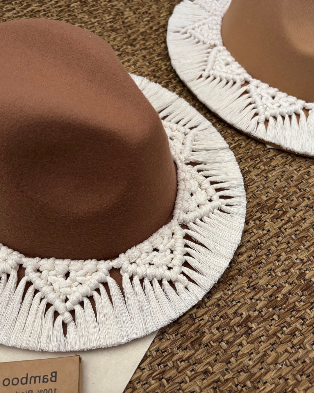 Sombrero Fedora - Cover Up en Macramé Hecho a Mano