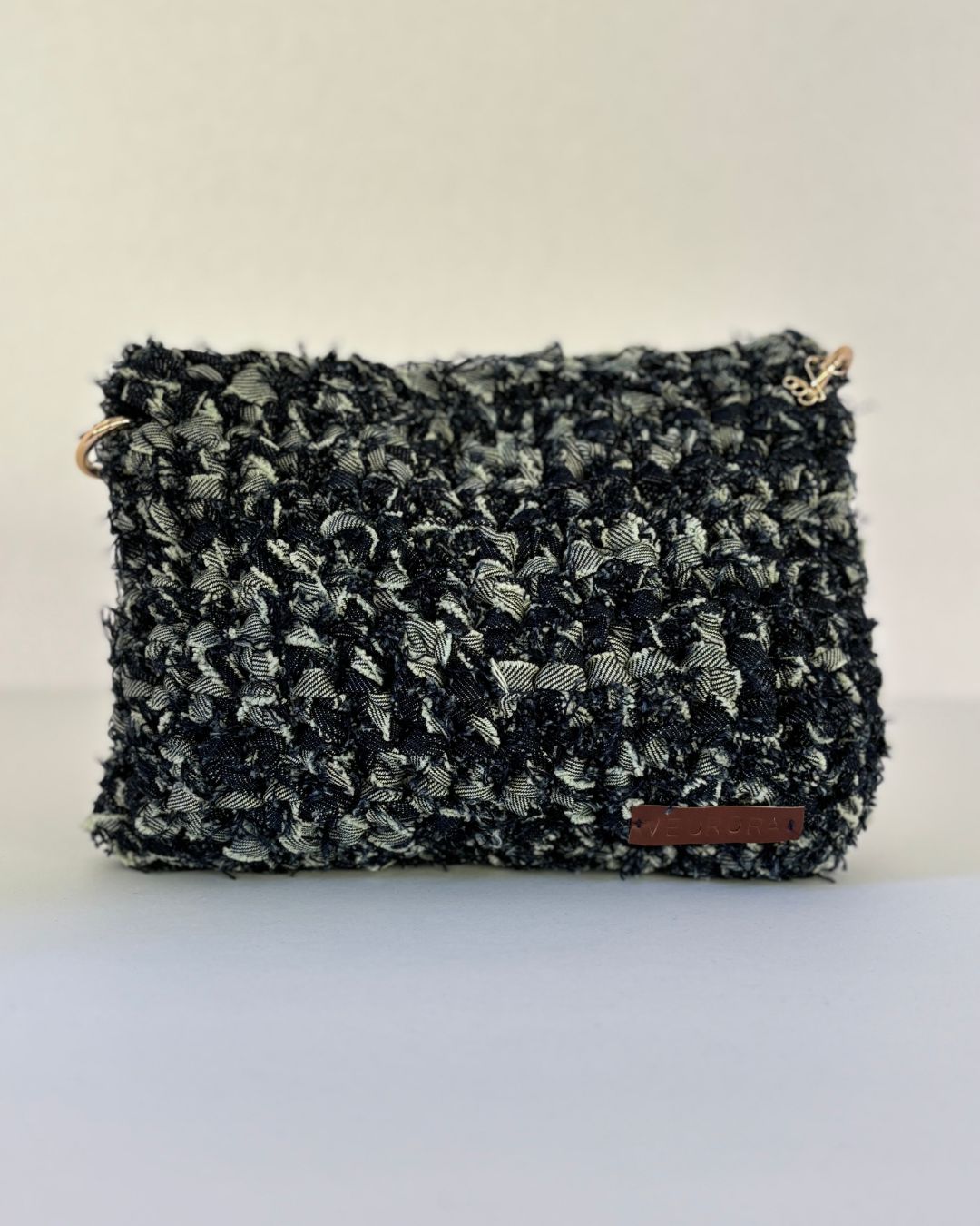 Catalina 2 en 1 Denim Crossbody Bag + Clutch Purse Color: Azul Oscuro