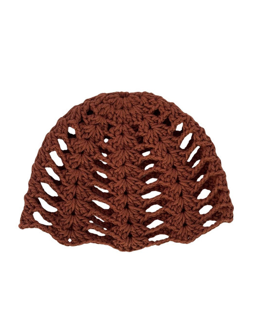 Cata Mauve Mesh Hat: Gorro en Tendencia en Crochet