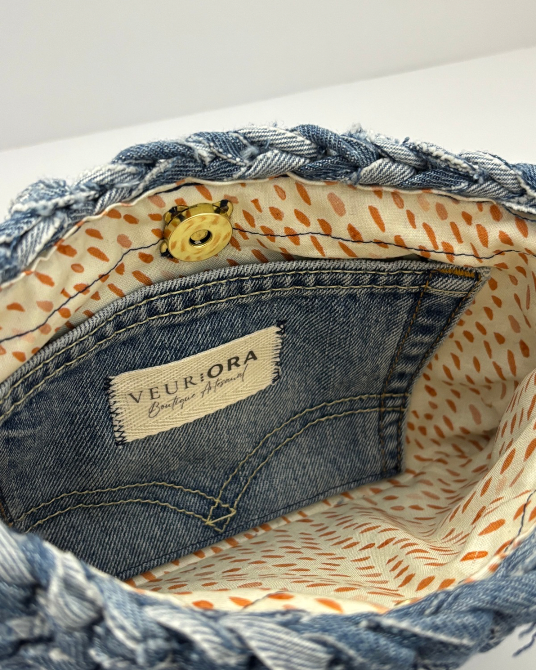 PRE-ORDEN Catalina 2 en 1 Denim Reciclado Crossbody Bag + Clutch Purse