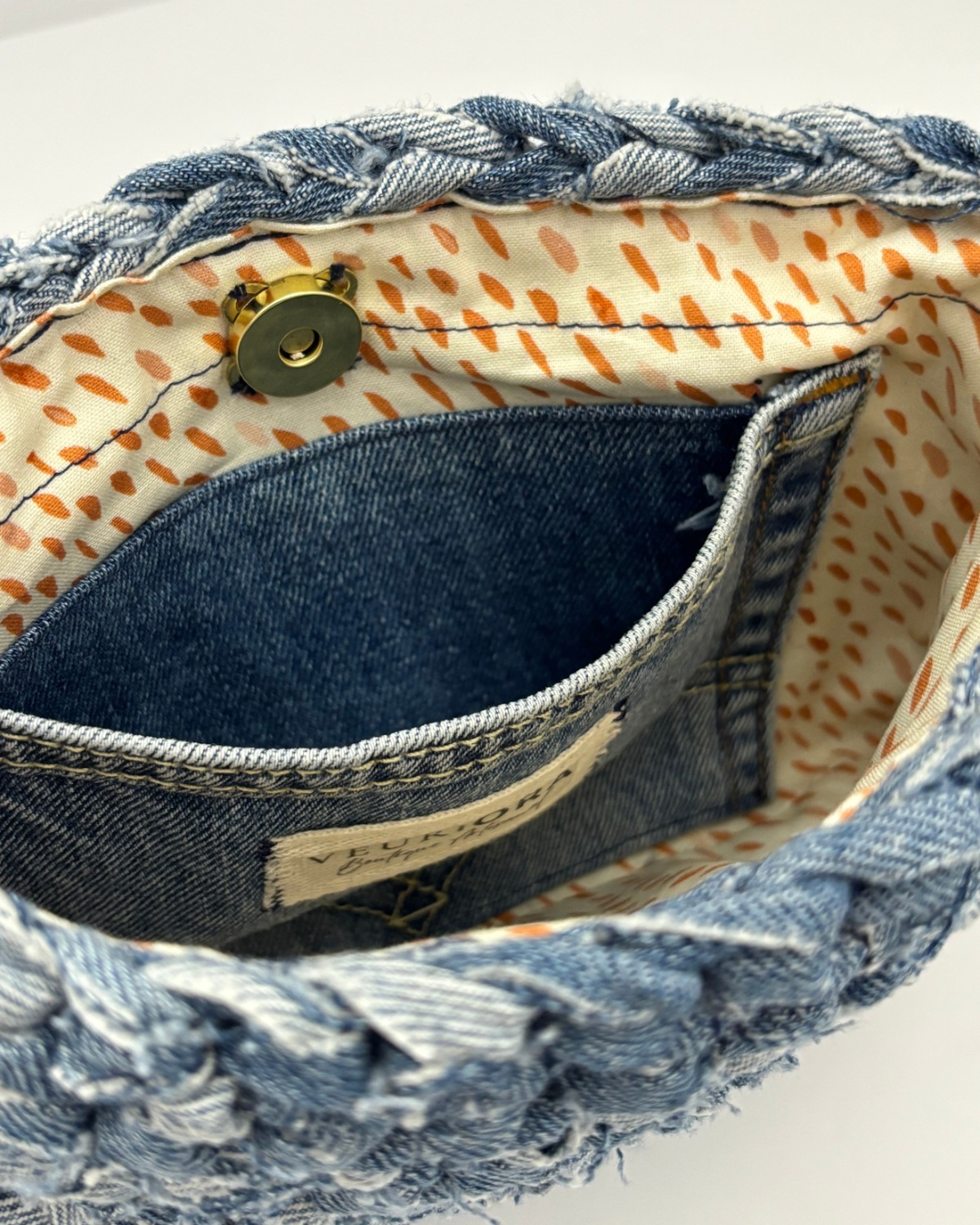 PRE-ORDEN Catalina 2 en 1 Denim Reciclado Crossbody Bag + Clutch Purse