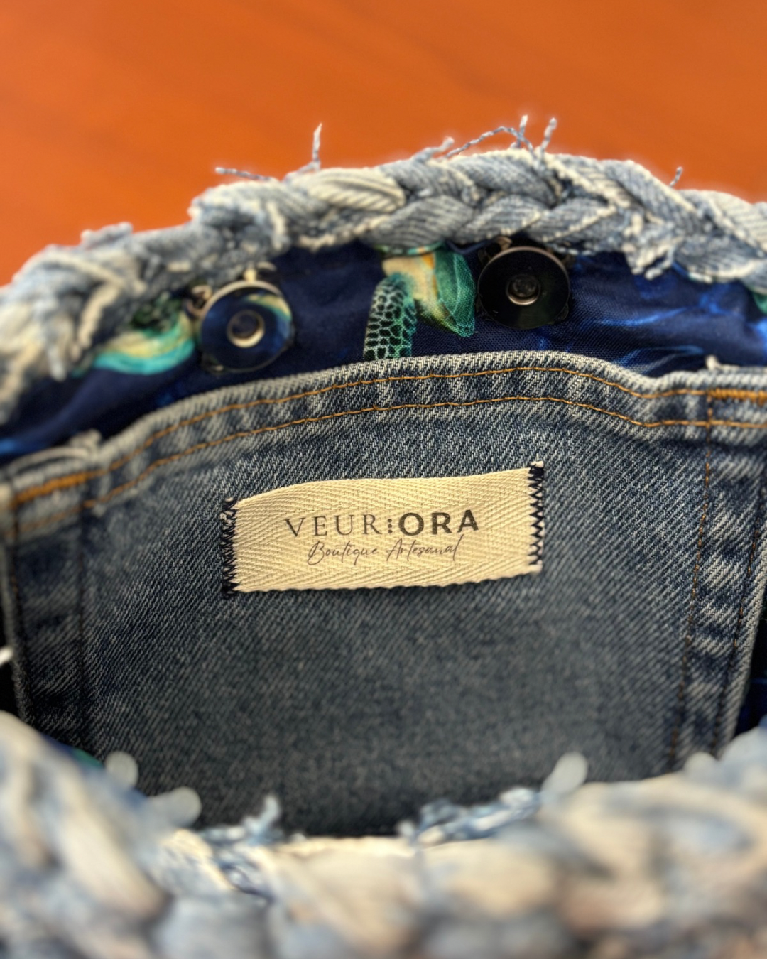 PRE-ORDEN Catalina 2 en 1 Denim Reciclado Crossbody Bag + Clutch Purse