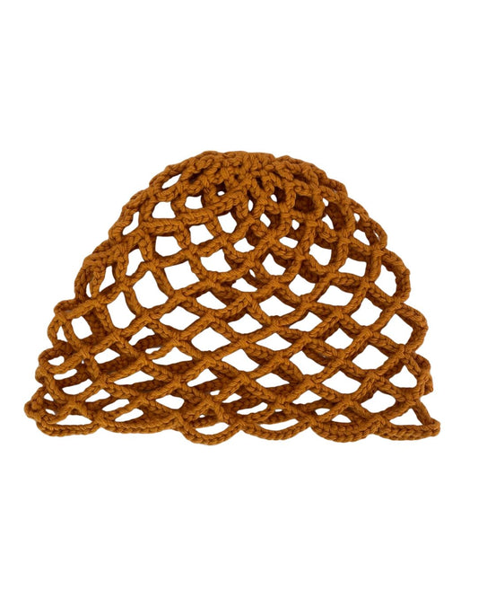 Ochre Net Mesh Hat: Gorro Mostaza en Tendencia en Crochet