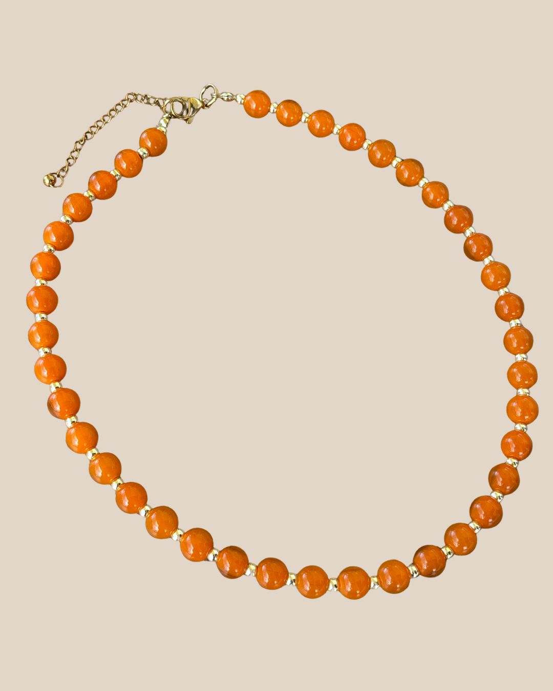 Ave Necklace: Anaranjado con Balines