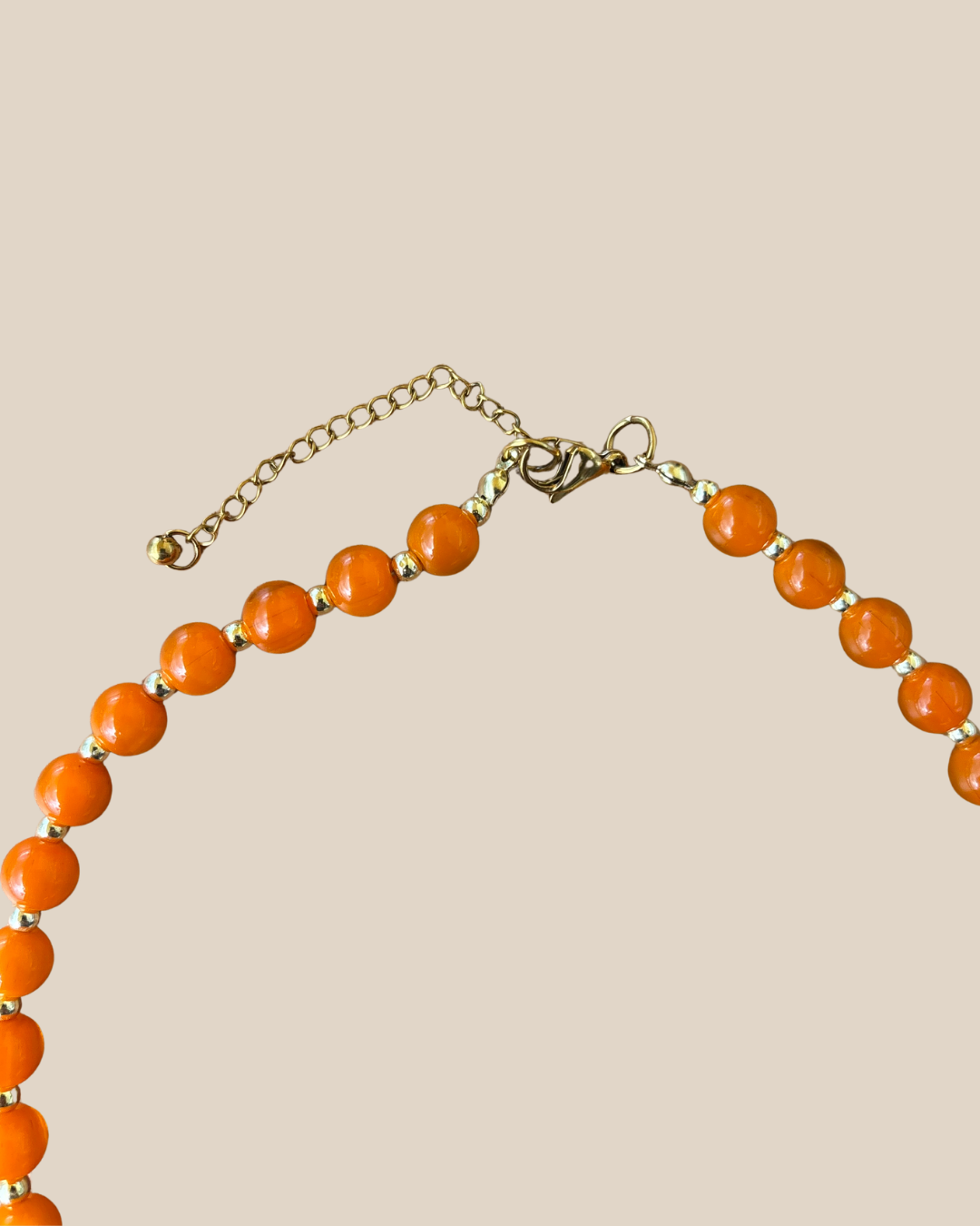Ave Necklace: Anaranjado con Balines